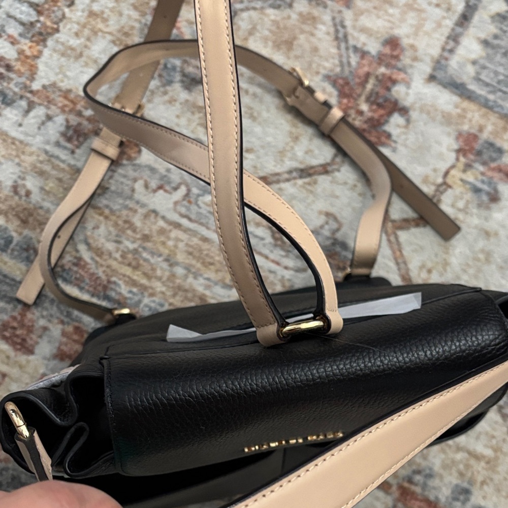 Michael Kors Black and Tan Small Backpack - Picture 2 of 9